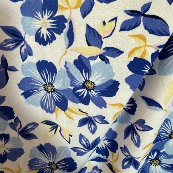 Charter Club Floral Print Blouse 3/4 Sleeve size Petite Small - Picture 4 of 6